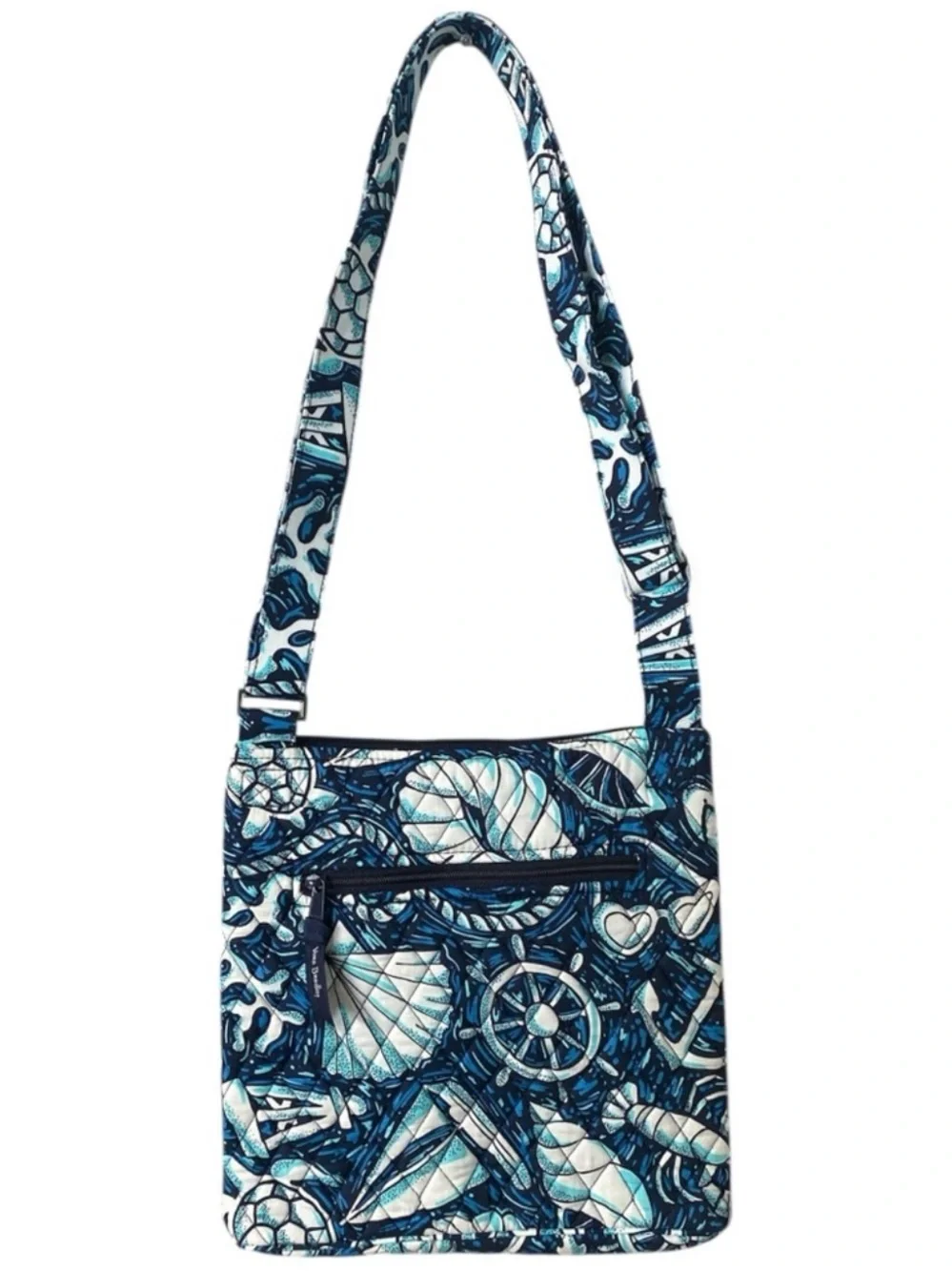 Vera Bradley Navy and White Nautical Print Crossbody Bag